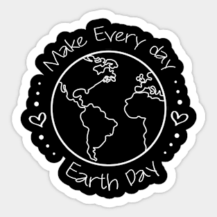 Earth day 2022 - Make every Day Earth Day - Go Planet It's Your Earth Day - Earth Day Is My Birthday - Earth Day Boho Rainbow Design Sticker